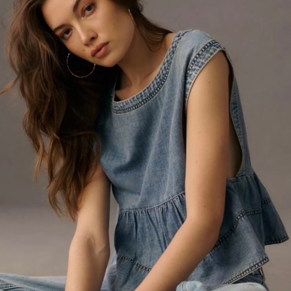 Anthropologie denim top